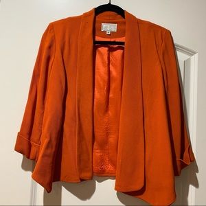 Orange 3/4 sleeve blazer
